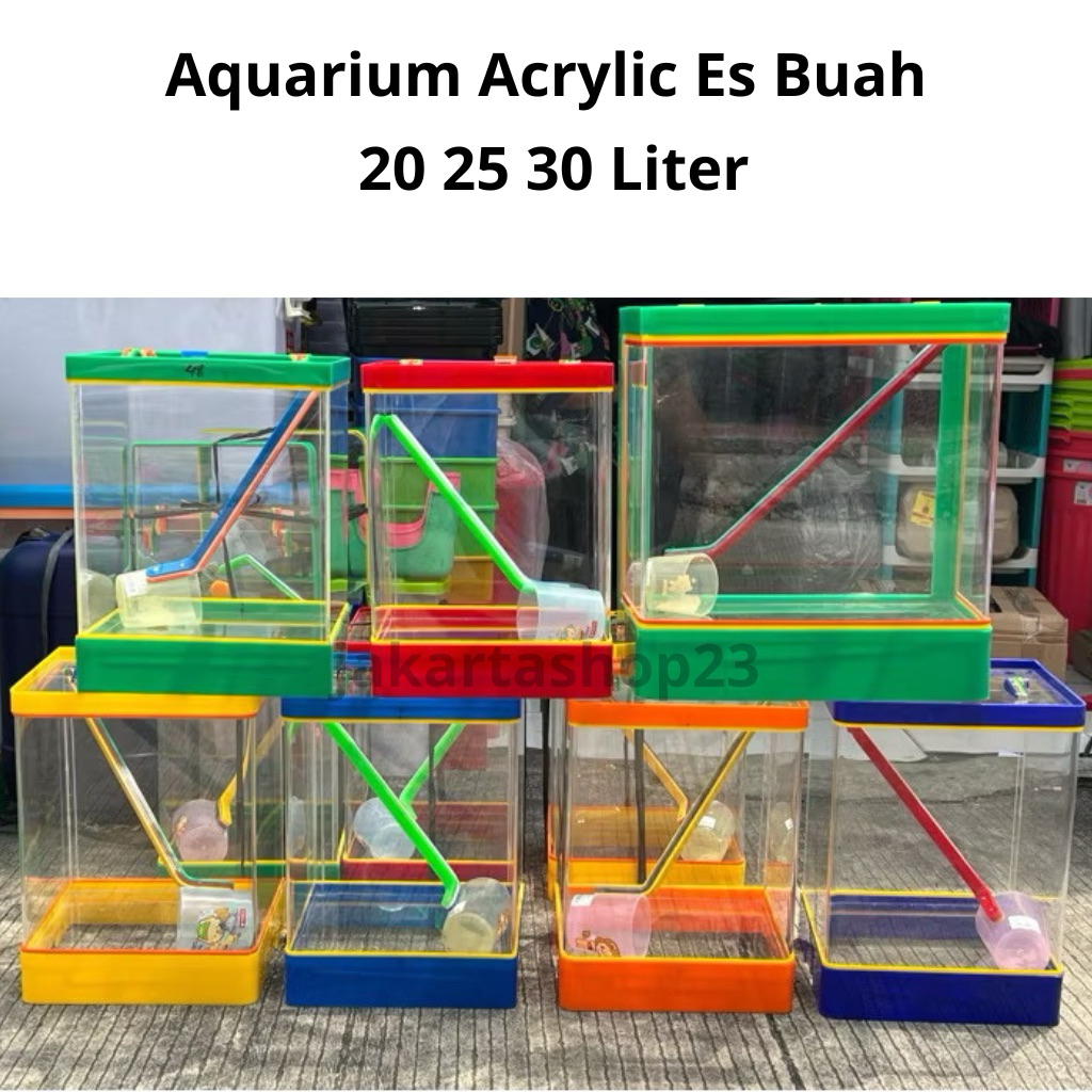 Toples Es Buah Akrilik / Aqurium Es Buah Kelapa Tempat Minuman Es Buah