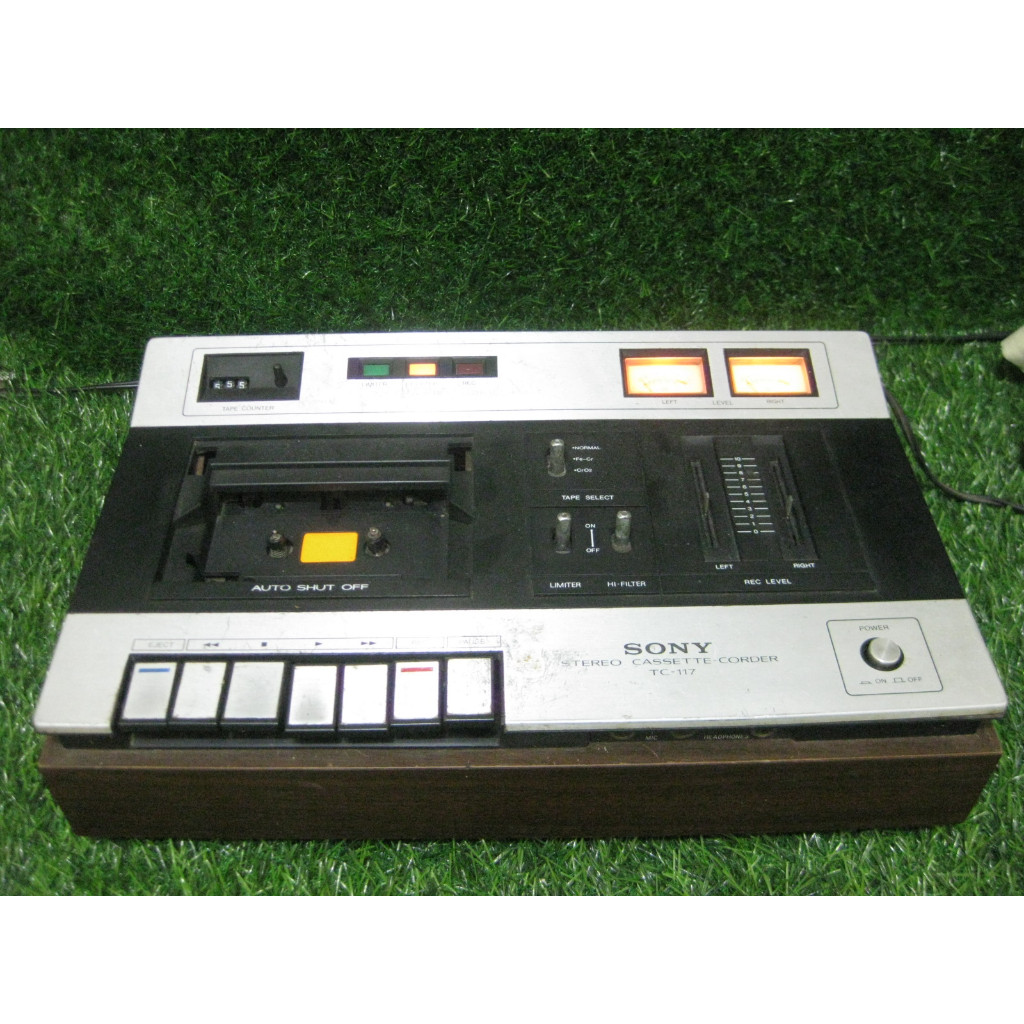 Tape Deck Sony TC-117 kayu vintage