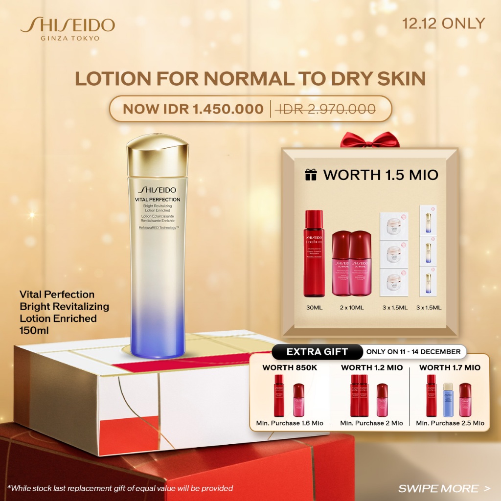 Shiseido Vital Perfection VPN Bright Revitalizing Lotion Enriched 150ml