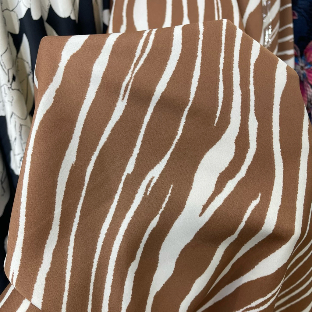 kain katun woll motif zebra premium - kain original katun - kain katun korea style lqb