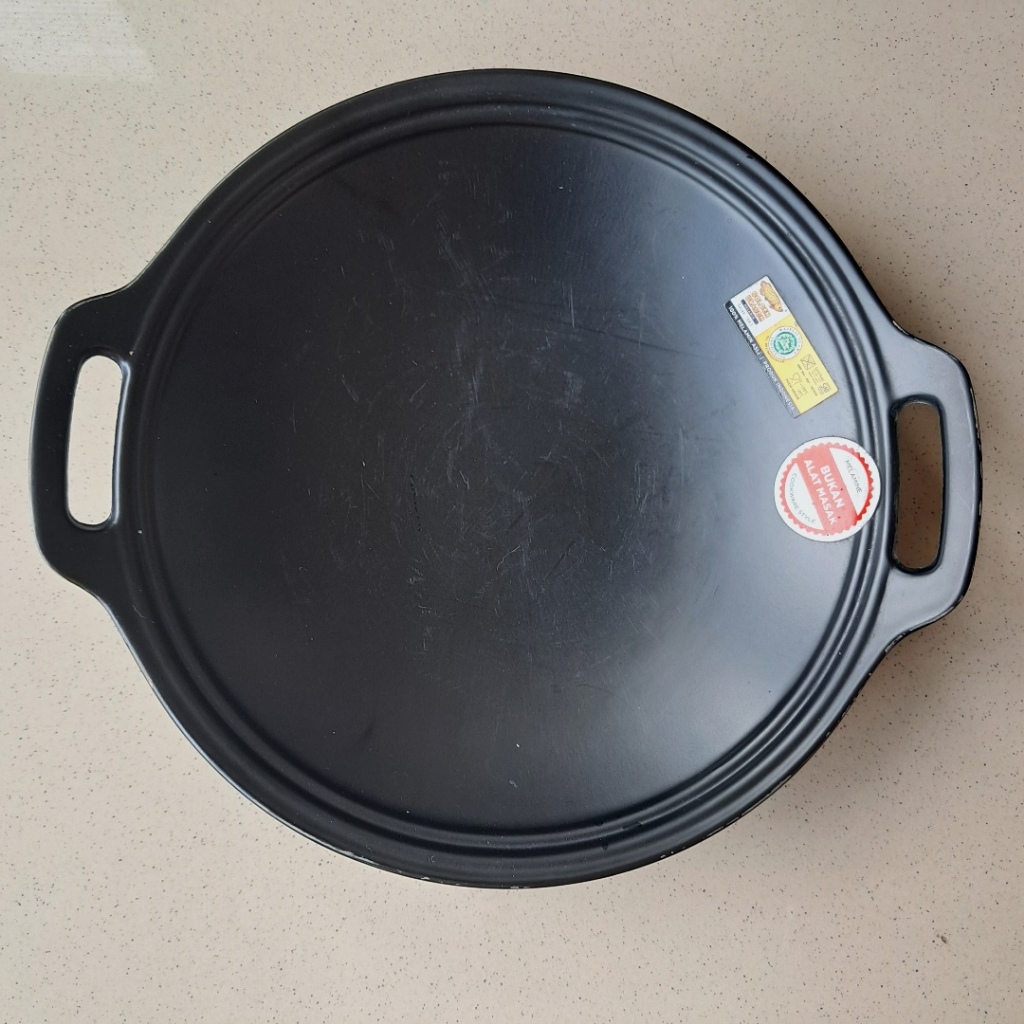 Piring Model Wajan 9" Hitam Melamine  Cookware Series - Golden Dragon P9509A