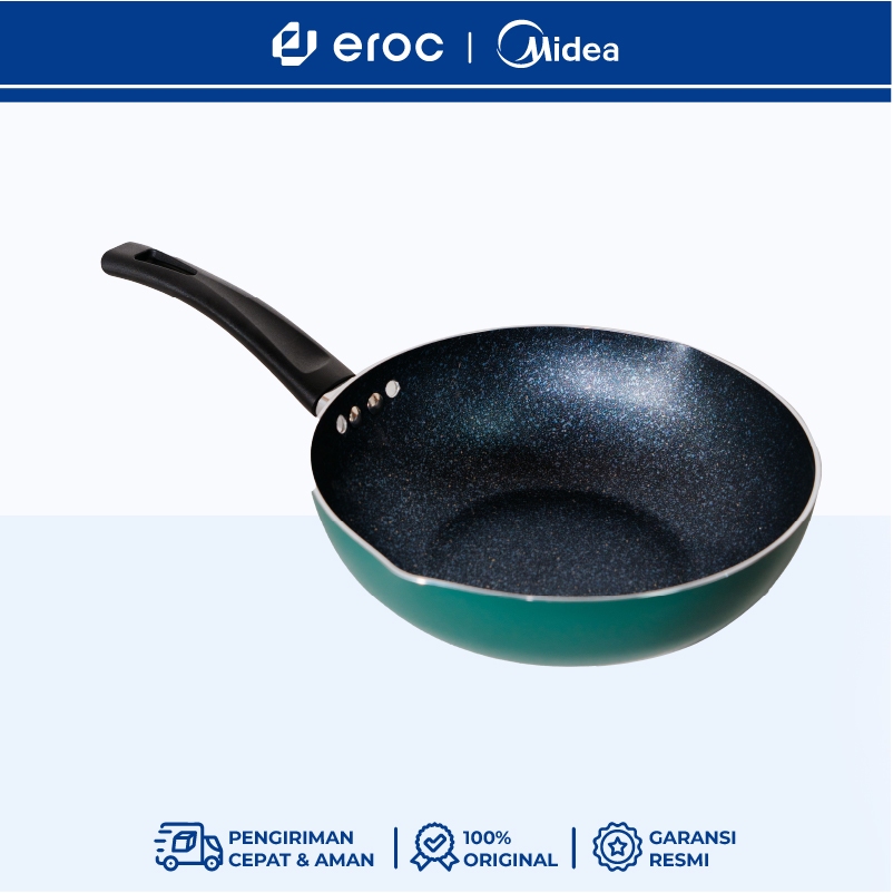MIDEA Deep Fry Pan 26 cm | Wajan Teflon Anti Lengket | Bisa untuk Kompor Gas & Listrik