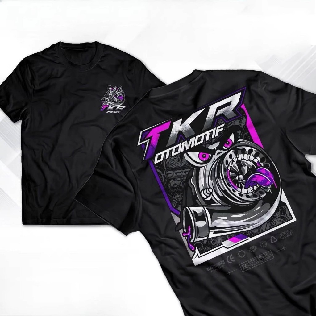 Kaos Lengan Pendek " TKR Otomotif " Regular Fit Baju Distro 30s - Tshirt Oversize