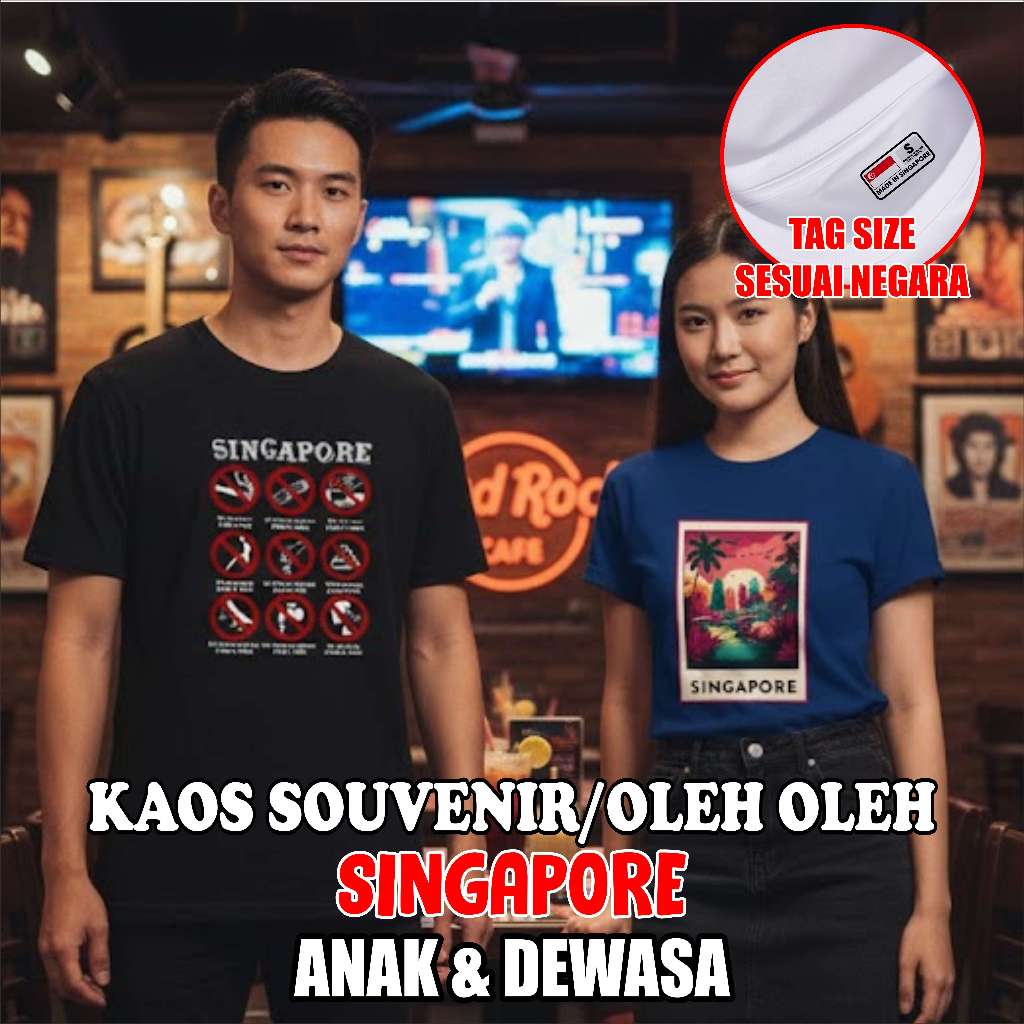 KAOS OLEH OLEH SINGAPORE PREMIUM GIFT ORIGINAL