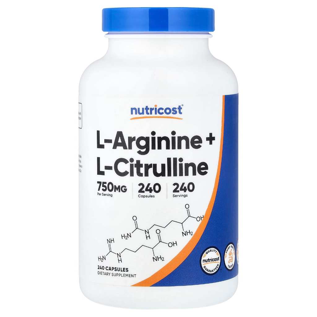 Nutricost L-Arginine + L-Citrulline 240 Capsules