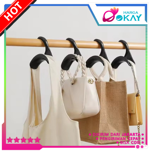 HO Gantungan Tas Plastik Hanger Tas Serbaguna Bag Hook Hanger Perlengkapan Rumah Gantungan Tas Lemar