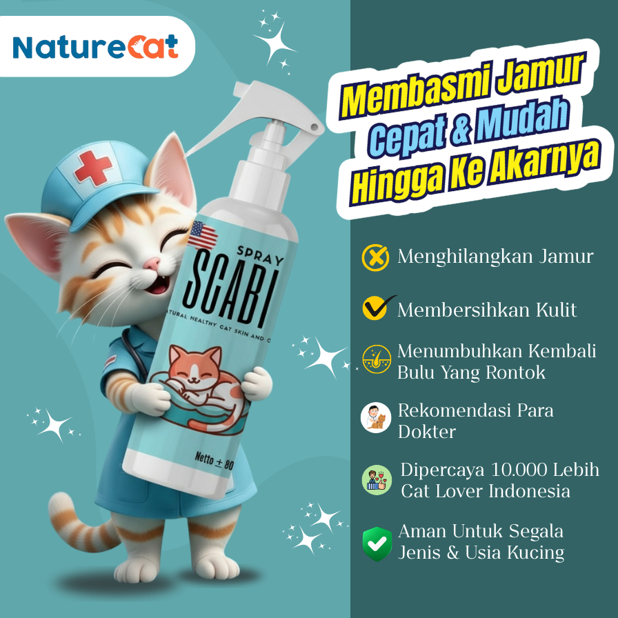 Obat Pembersih Perawatan Vitamin Scabies Jamur Kurap Kulit Tungau Telinga Kutu Tetes Telinga Abses G