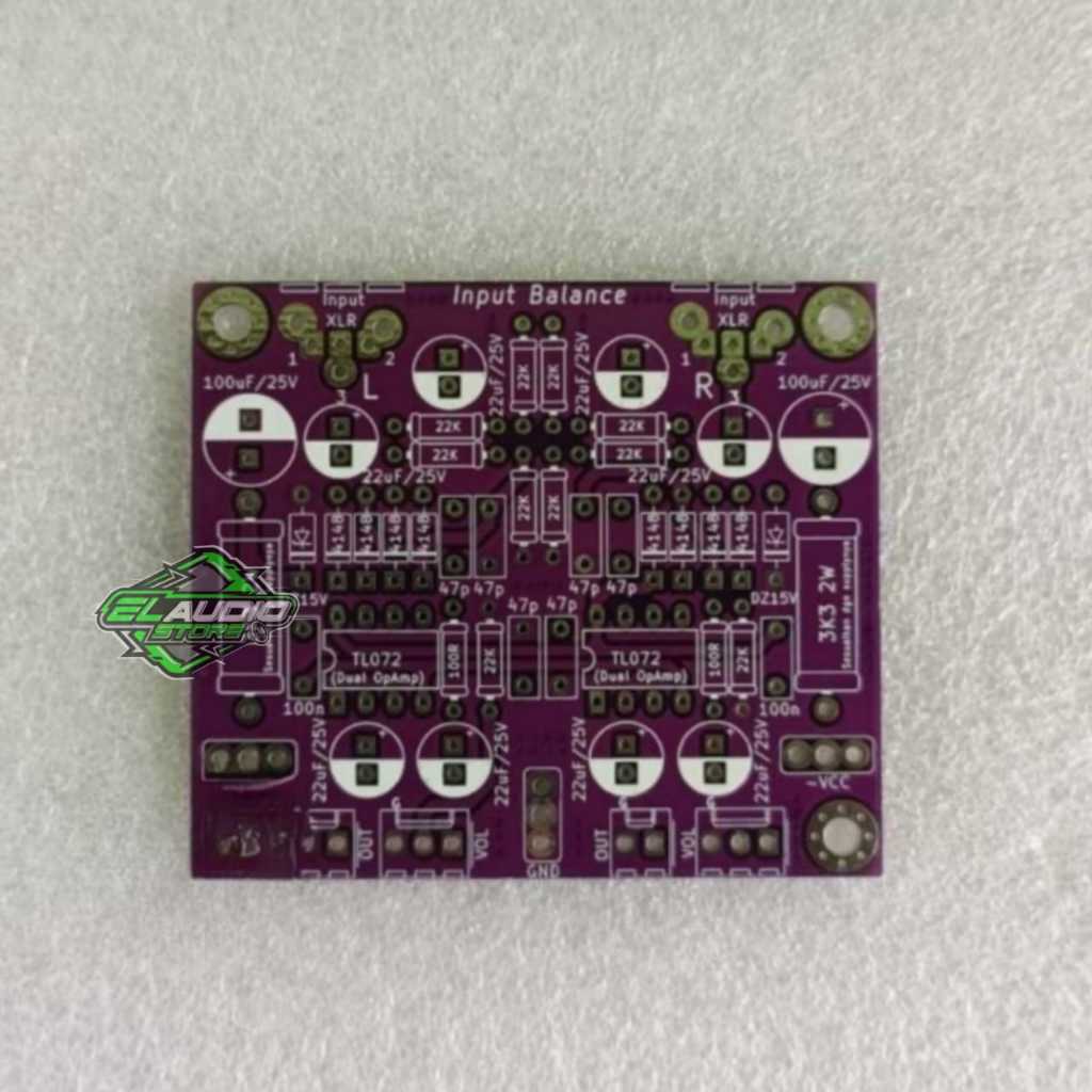 Pcb Inbal Input Balance Stereo Double Layer FR4 Fiber