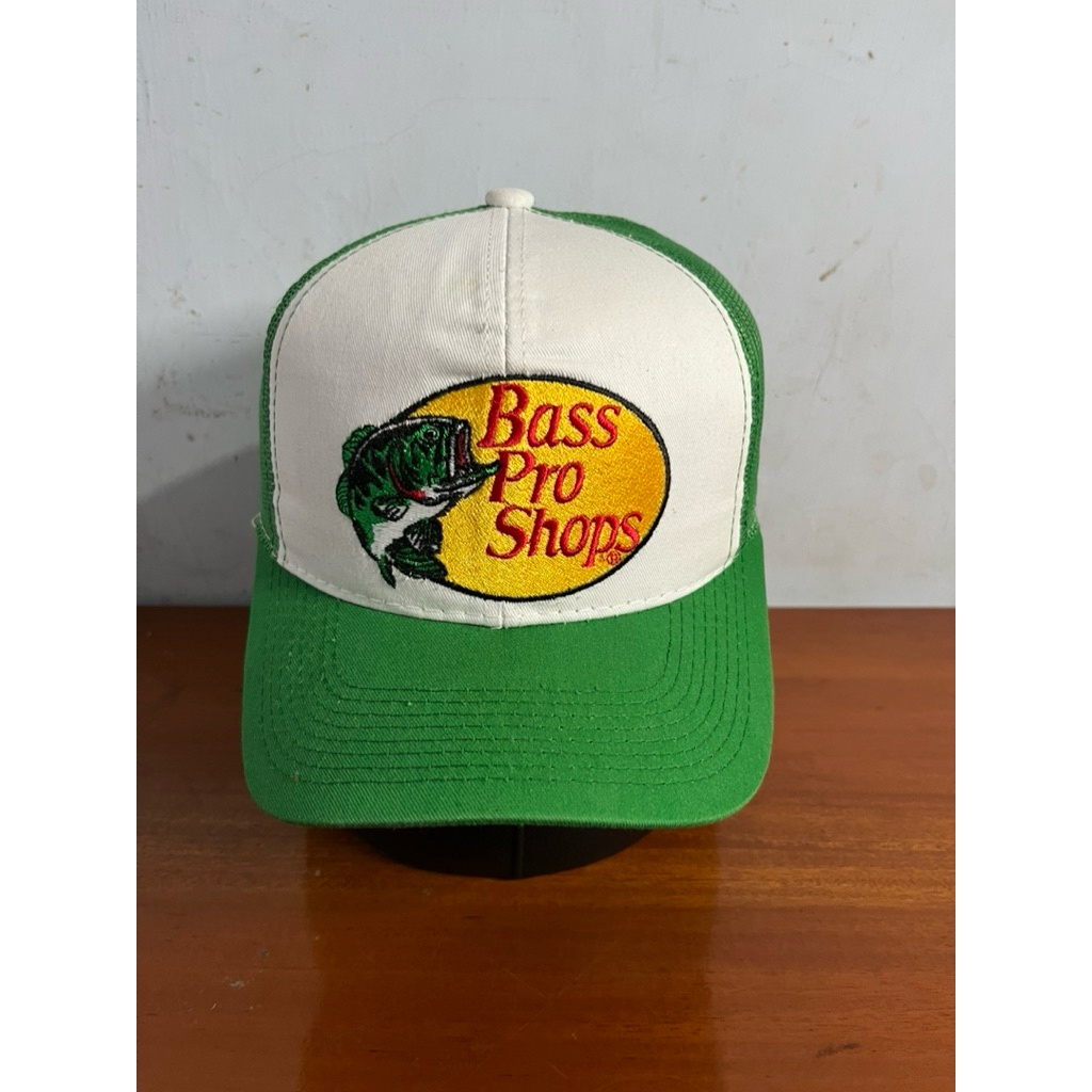 topi bass pro shop big logo bordir original second