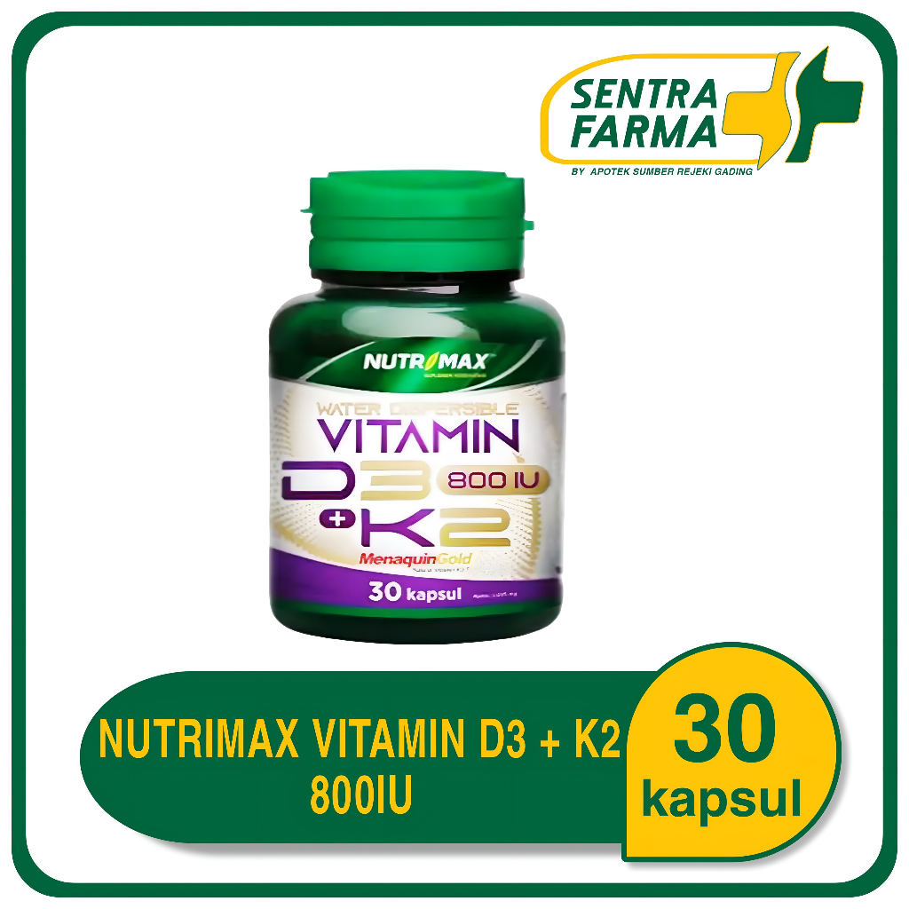 Nutrimax Vitamin D3+K2 / Vit D3 Water Dispersible K2 / Vit D 800 IU