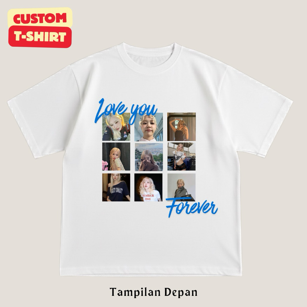 [CUSTOM] Kaos Custom Foto Pacar Isi 9 Cotton Combed