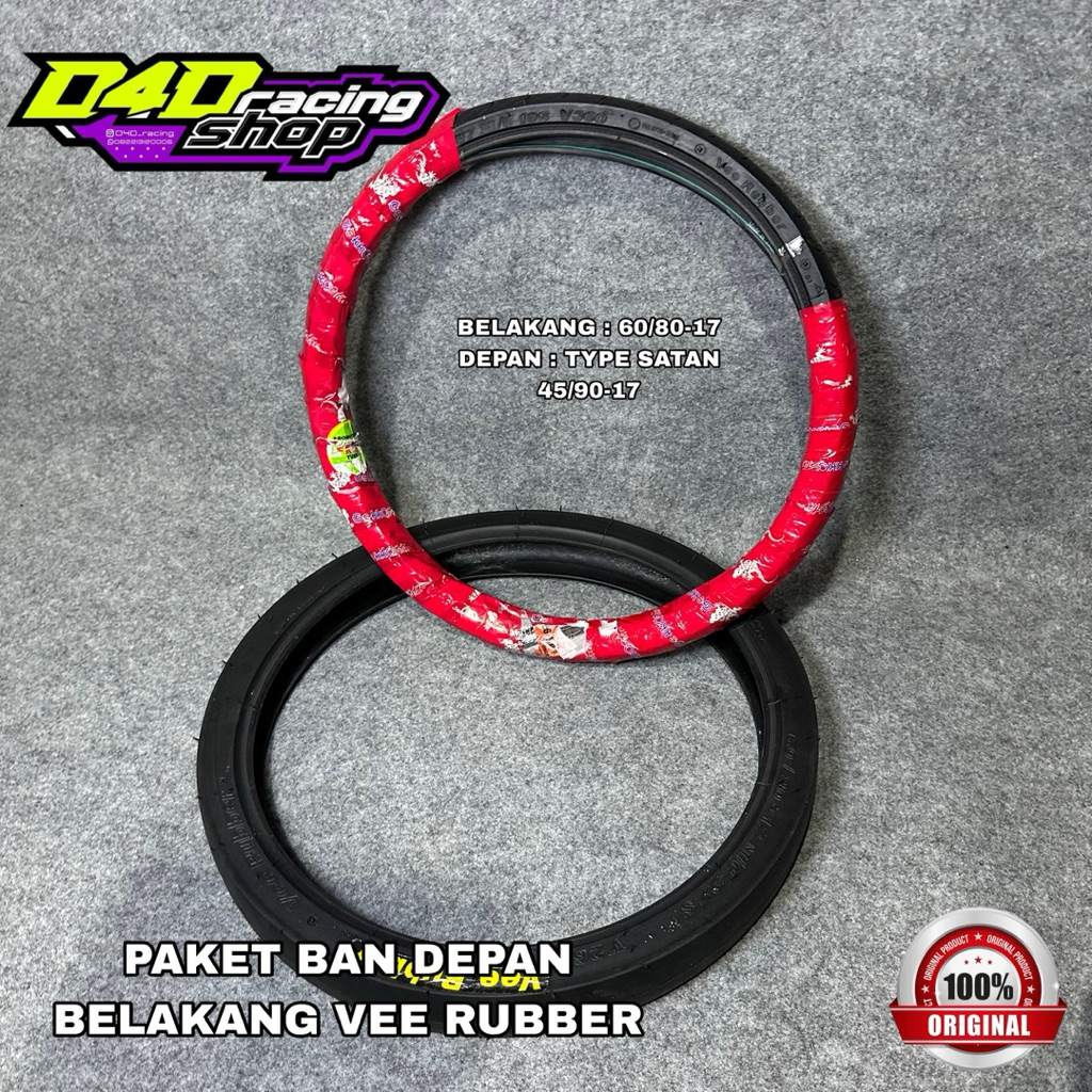 VEE RUBBER PAKET BAN DEPAN BELAKANG SATAN 45/90 60/80