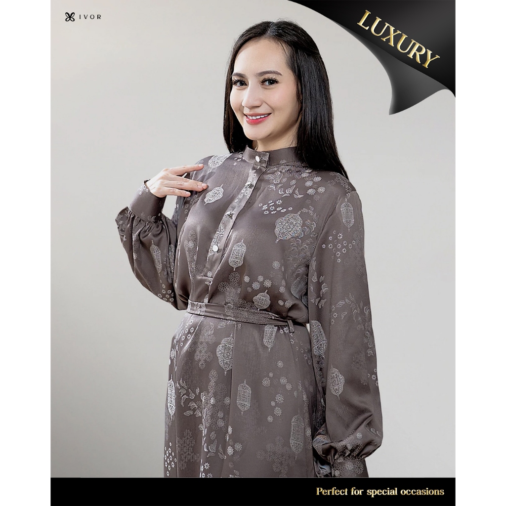 IVOR Dress Azkia Wanita Premium Panjang