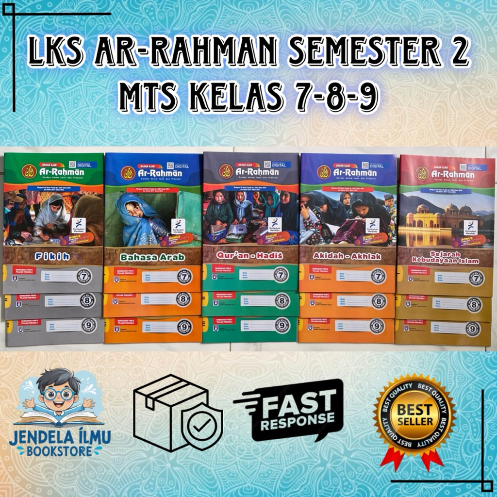 LKS MTs kelas 7-8-9 Semester 2 2025/2026 Kurikulum Merdeka  | Ar-Rahman | LKS Fikih , Bahasa Arab , 