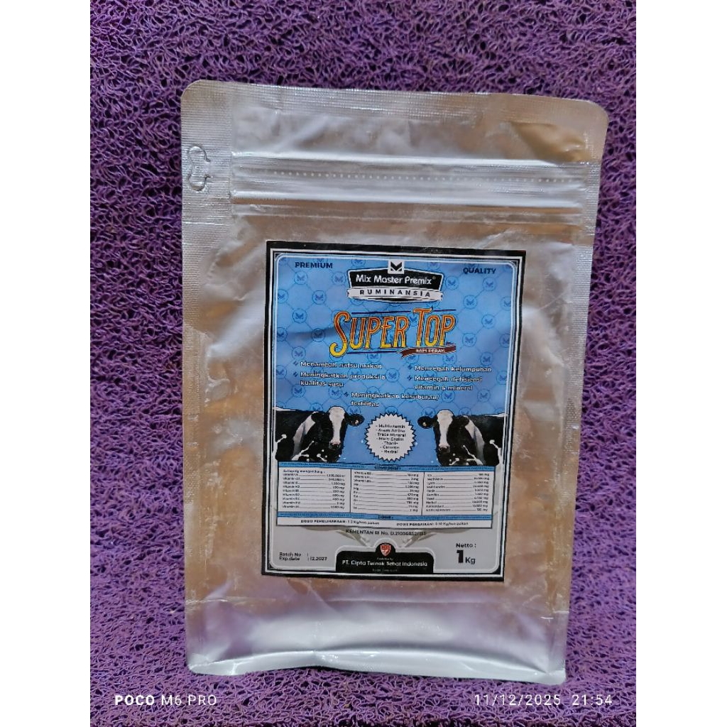 Super Top Mineral premix ternak premix penambah susu