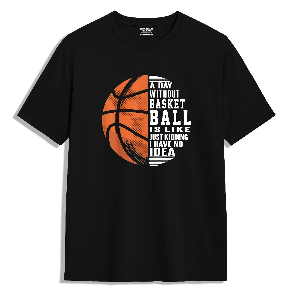 Kaos Olahraga BASKET - Kaos Pria Kain Katun Premium Cotton Combed 24s
