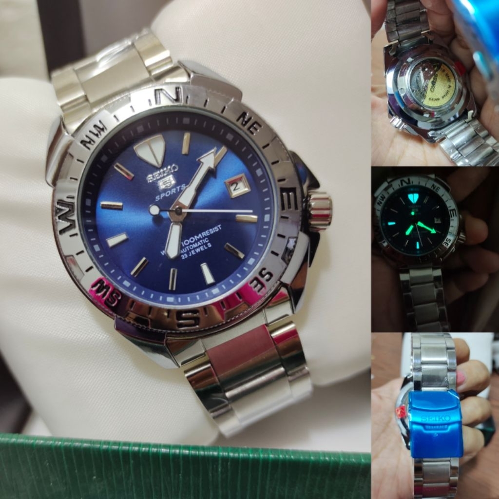 Jam tangan  seiko sport 5 rantai automatic