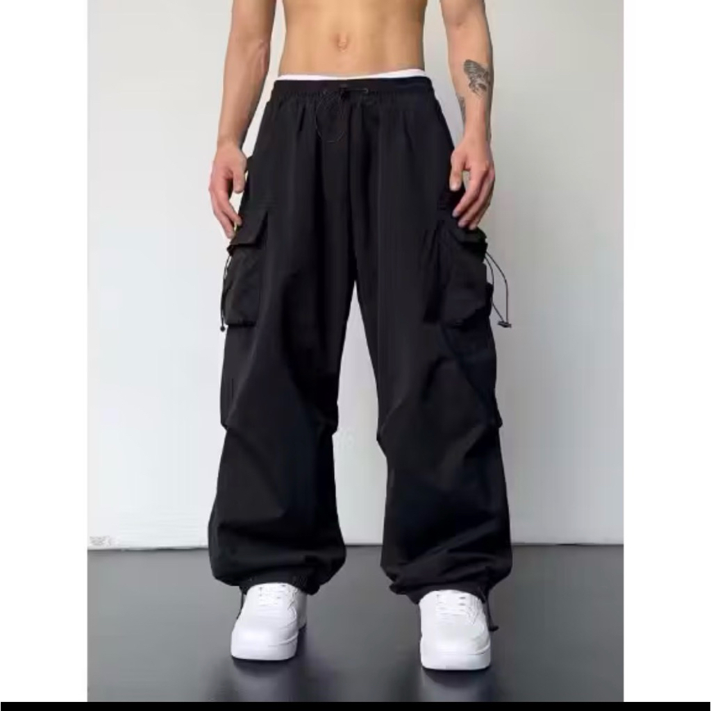 Preloved Celana Cargo Pants warna hitam