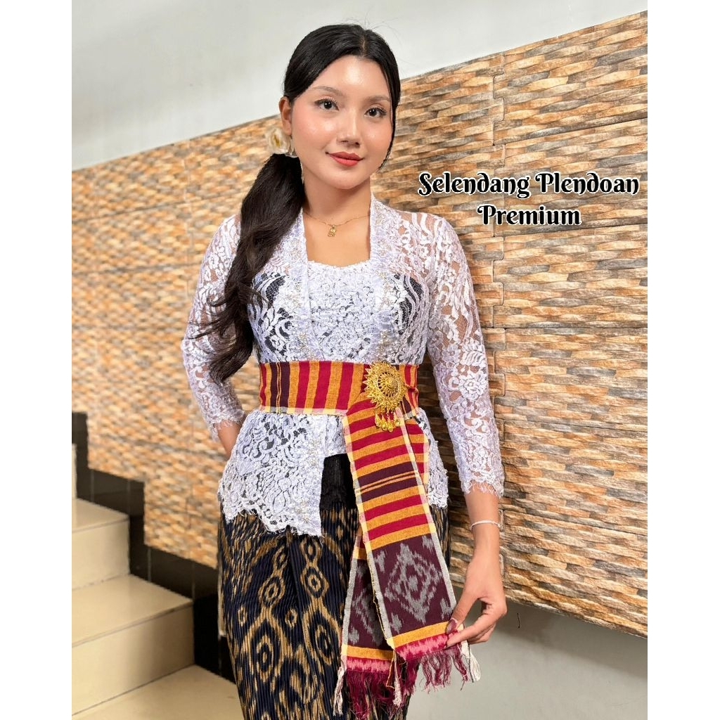 Selendang gringsing plendoan kecil // selendang tenun bali // selendang kebaya