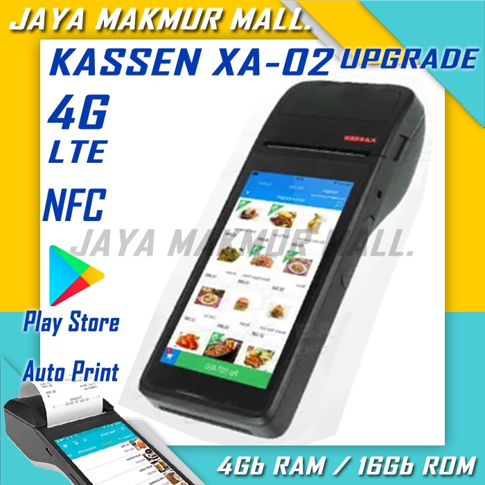 EDC Digitalisasi SPBU PertaShop PertaMini KASSEN XA-02 PRO 4G LTE 2Gb Ram/16Gb Rom Play Store | Sepe
