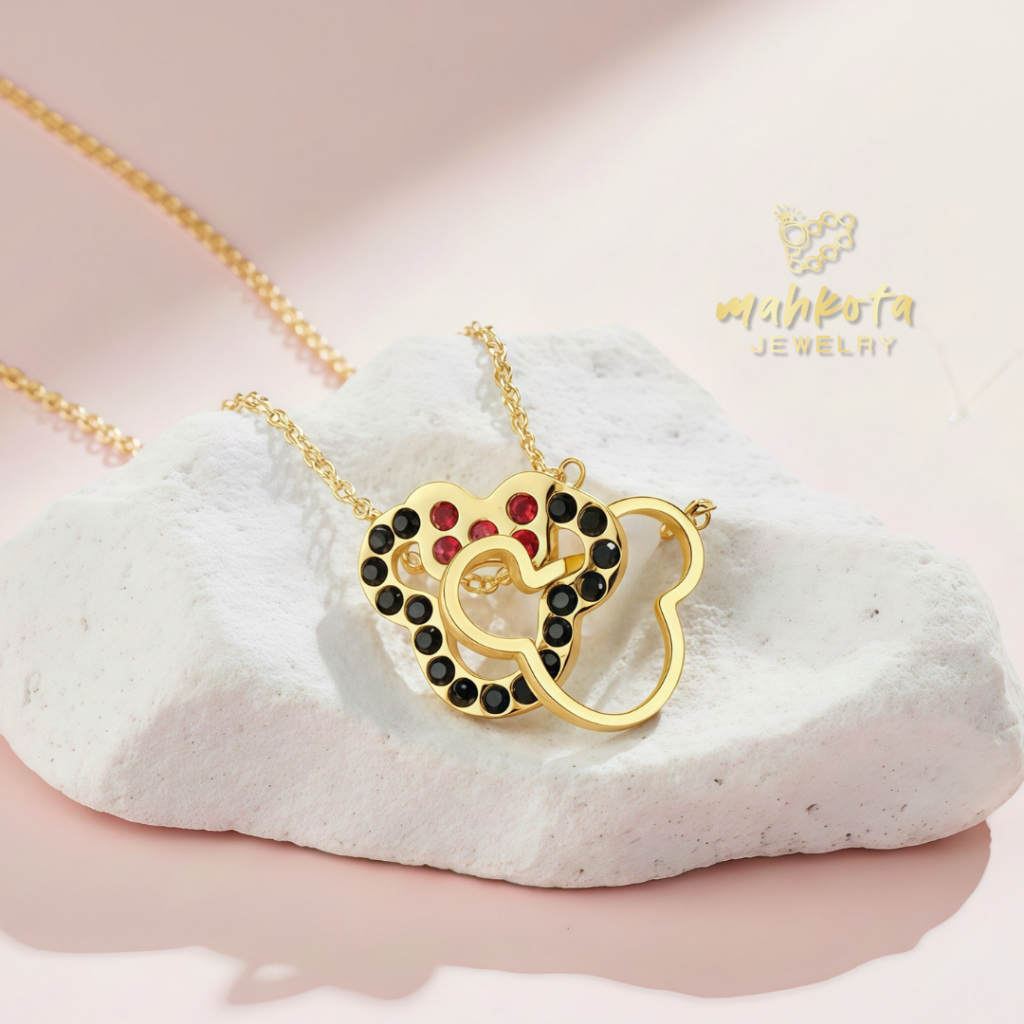 K332 Kalung Titanium Premium Wanita Lapis Emas 18 KGP