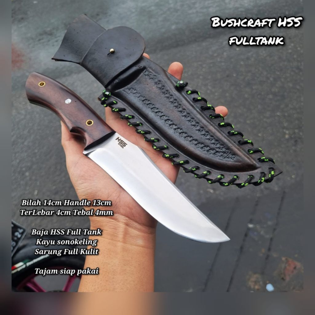 Pisau bushcraft Hss fulltang