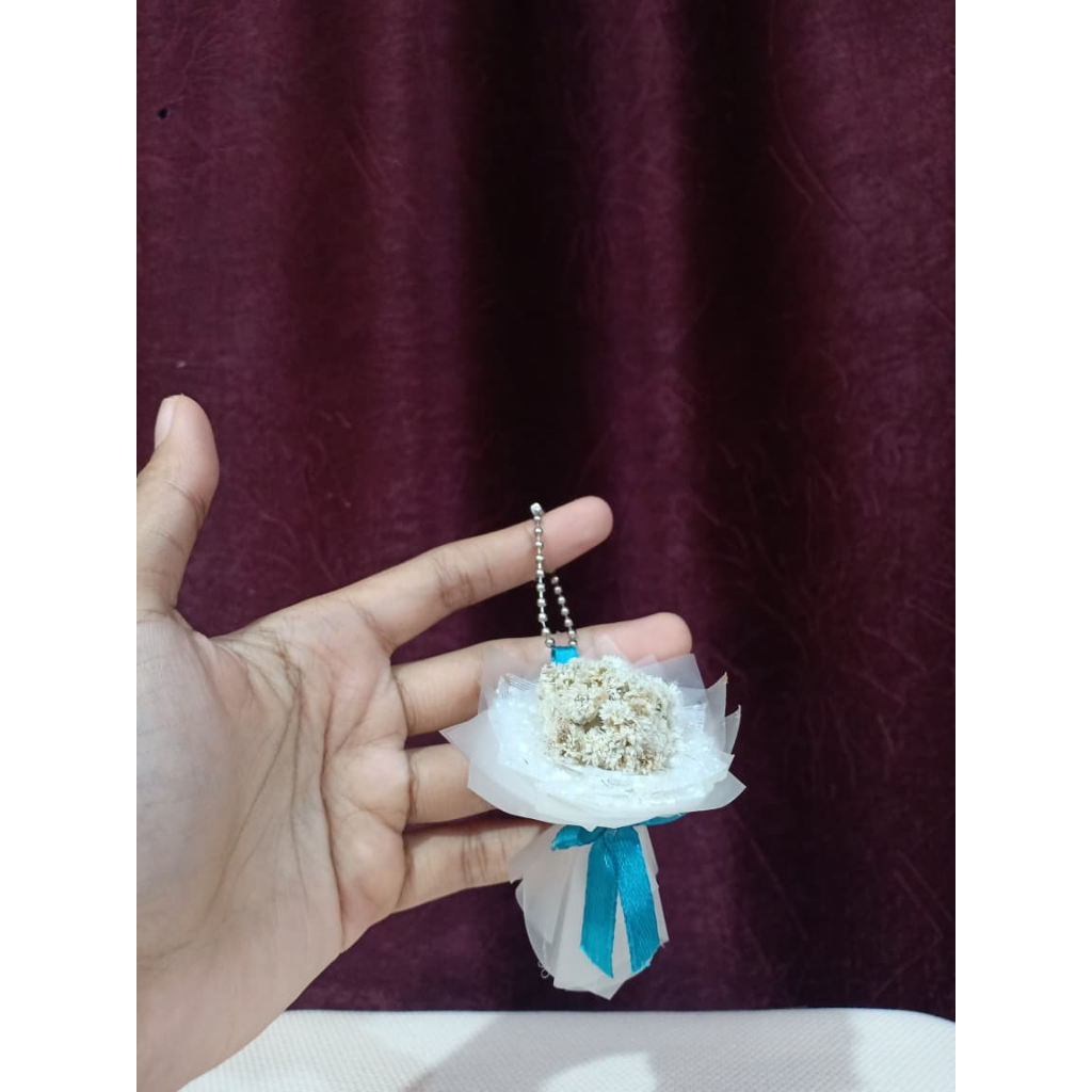 Kechain buket edelweis mini | Gantungan Kunci Buket Edelweis mini | gift | souvenier | florist | buk