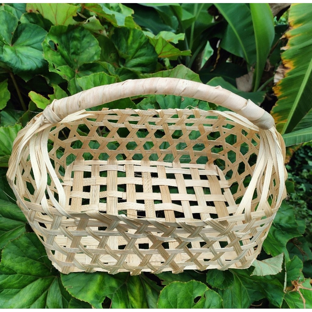tas bambu - Keranjang hantaran pernikahan - tas parsel buah - tas hampers