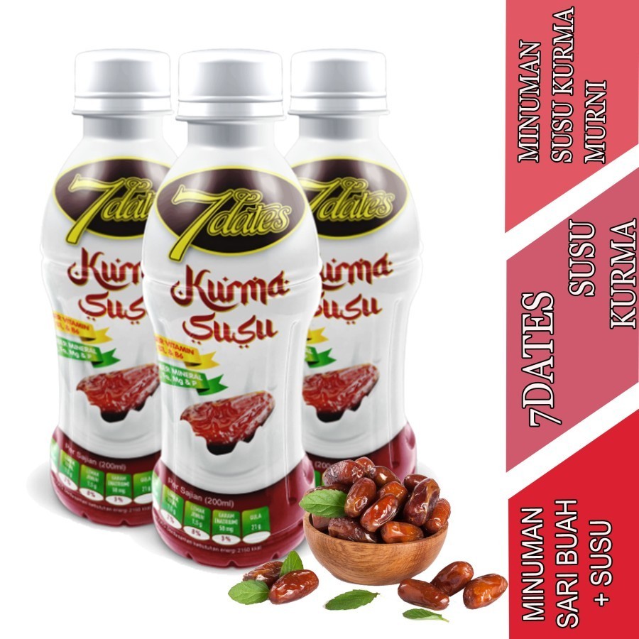 7DATES SUSU KURMA 200 ML PER KEMASAN - EXP PANJANG