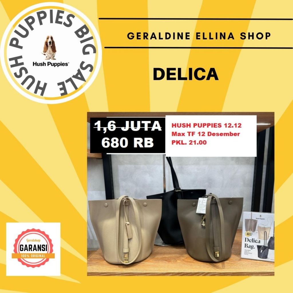 Tas tote bag Hush Puppies original sale seri DELICA