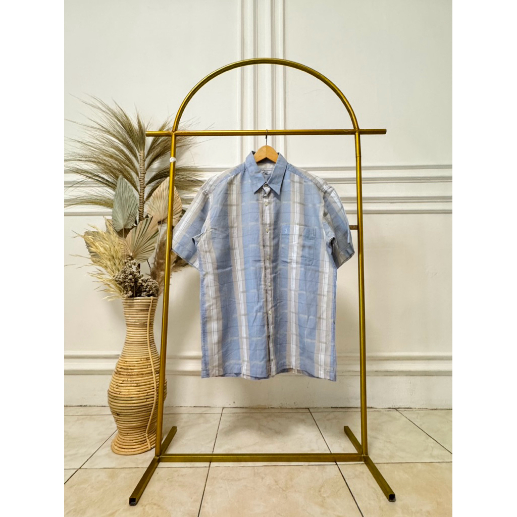 Kemeja yves saint laurent short sleeve L