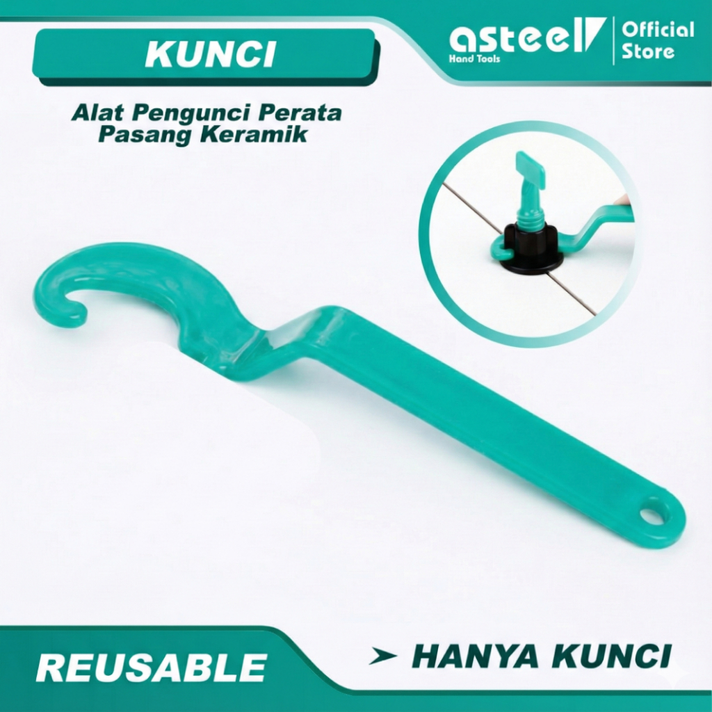 ASTEEL Alat Pengunci Perata Pasang Keramik Tipe Putar 1 Buah Berkualitas