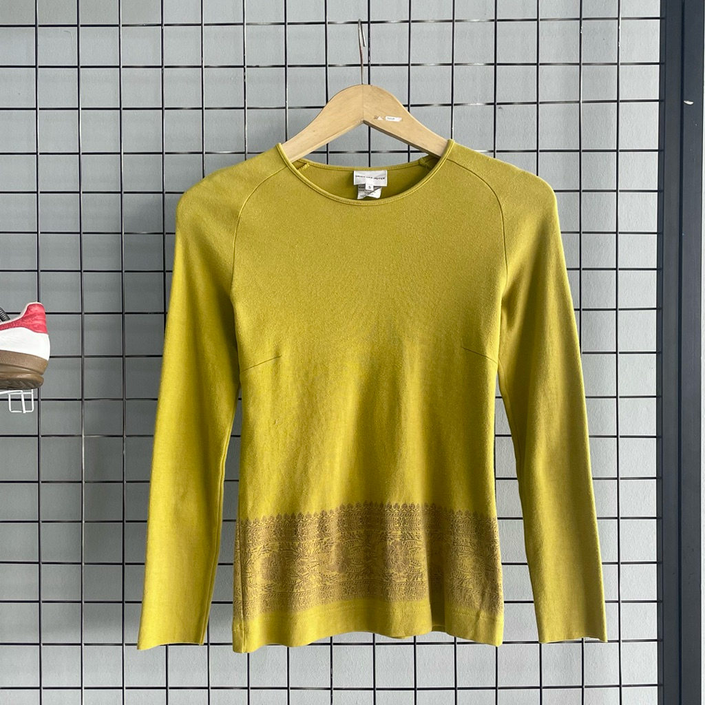 Dries Van Noten Longsleeve Women with Patterned / Atasan Kaos Panjang Wanita Dries Van Noten