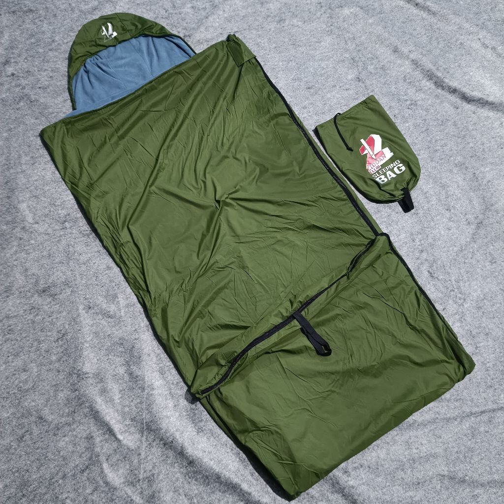 Sleeping Bag Hijau / Sleeping Bag / Tempat Tidur Kepompong