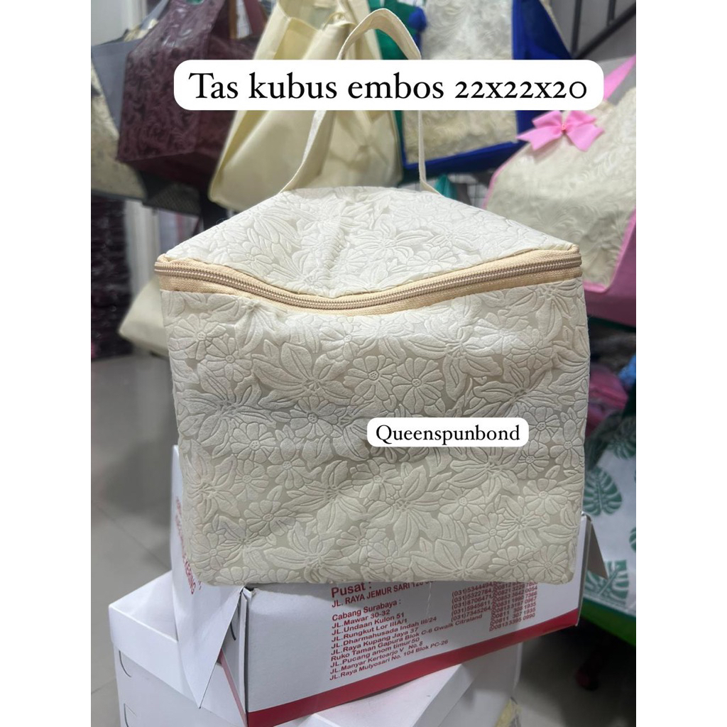 TAS HAJATAN KUBUS EMBOS 22x22x20