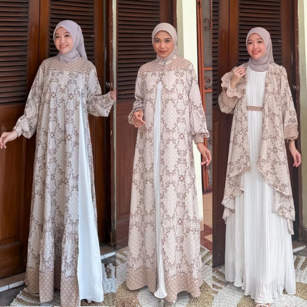 Joley Cloth - Raya Series Marsya Dress Elegant Baju Seragaman Keluarga Gamis Lebaran Kondangan Musil
