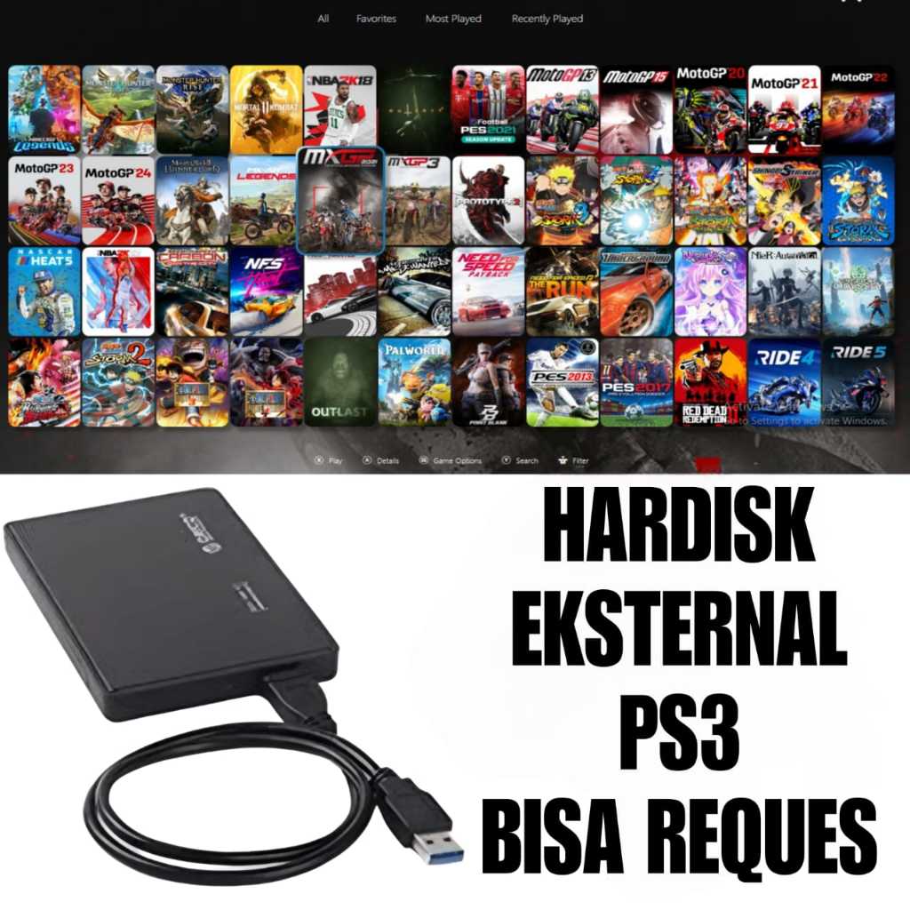 Hardisk Eksternal Ps3 320GB & 500GB