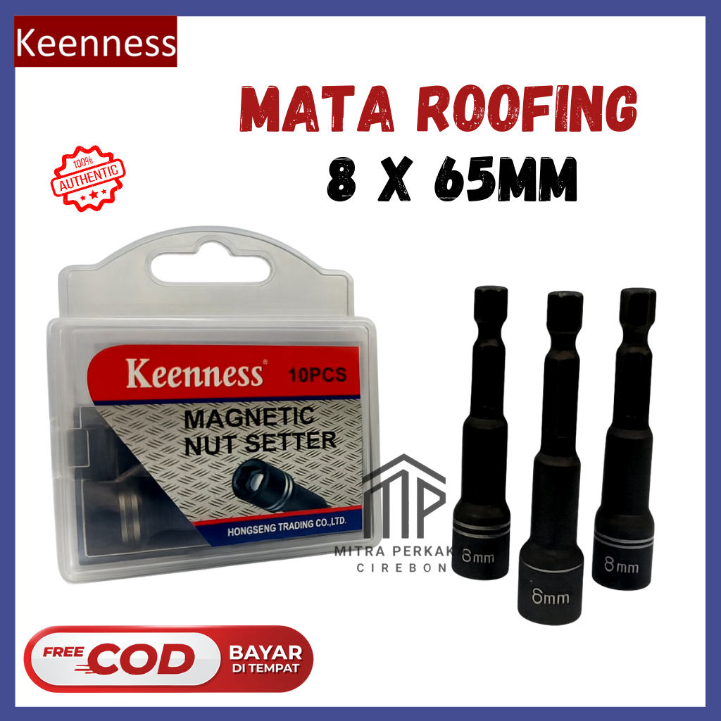 Mata Roofing 8 x 65mm - Mata Bor Plus Magnet cocok untuk Pemasangan Baut Baja Ringan ORIGINAL 100%