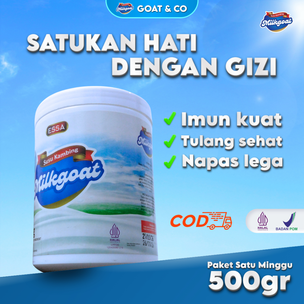 ETAWA - Susu Kambing Bubuk Milkgoat 500 gram, asupan gaya hidup sehat - dari susu etawa pilihan