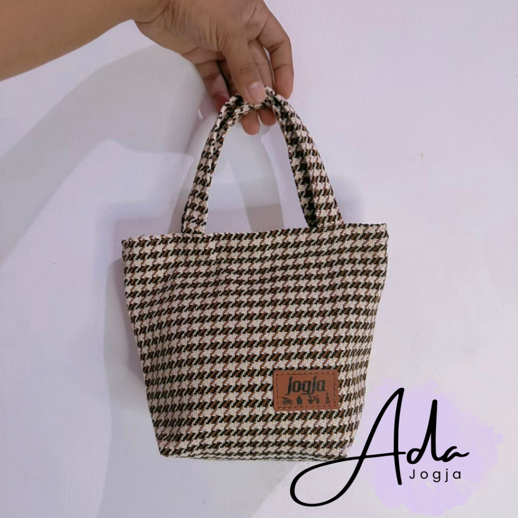 Tas Wanita Jogja Handmade/Houndstooth Mini Bag Premium