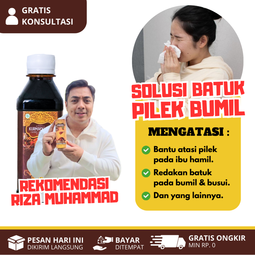 KURMAQU GMJ Obat Batuk Aman Untuk Ibu Hamil Flu Ibu Hamil Herbal Untuk Pilek Ibu Hamil dan Menyusui