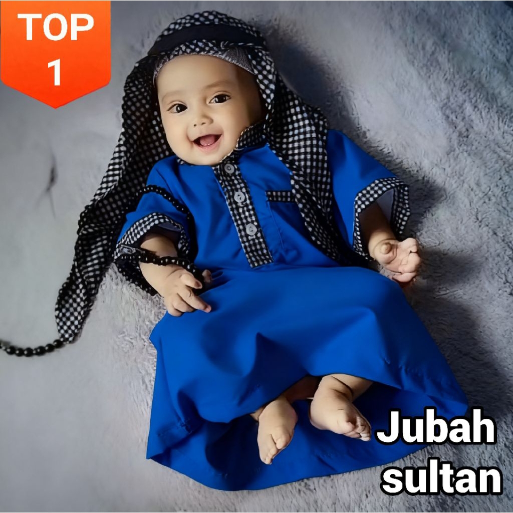 KOKO BAYI SET SORBAN TASBIH IGAL DAN PECI FULLSET JUBAH GAMIS BAYI 0-24 BULAN NEWBORN FOTO SHOOT