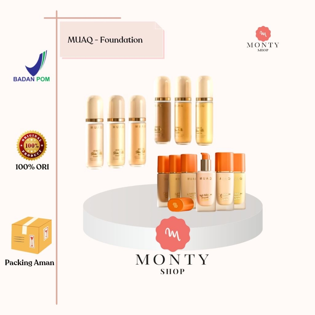 MUAQ High Definition Perfect Skin Silk Foundation | Perfect Skin Glow Foundie | Long Wearing (Raja A