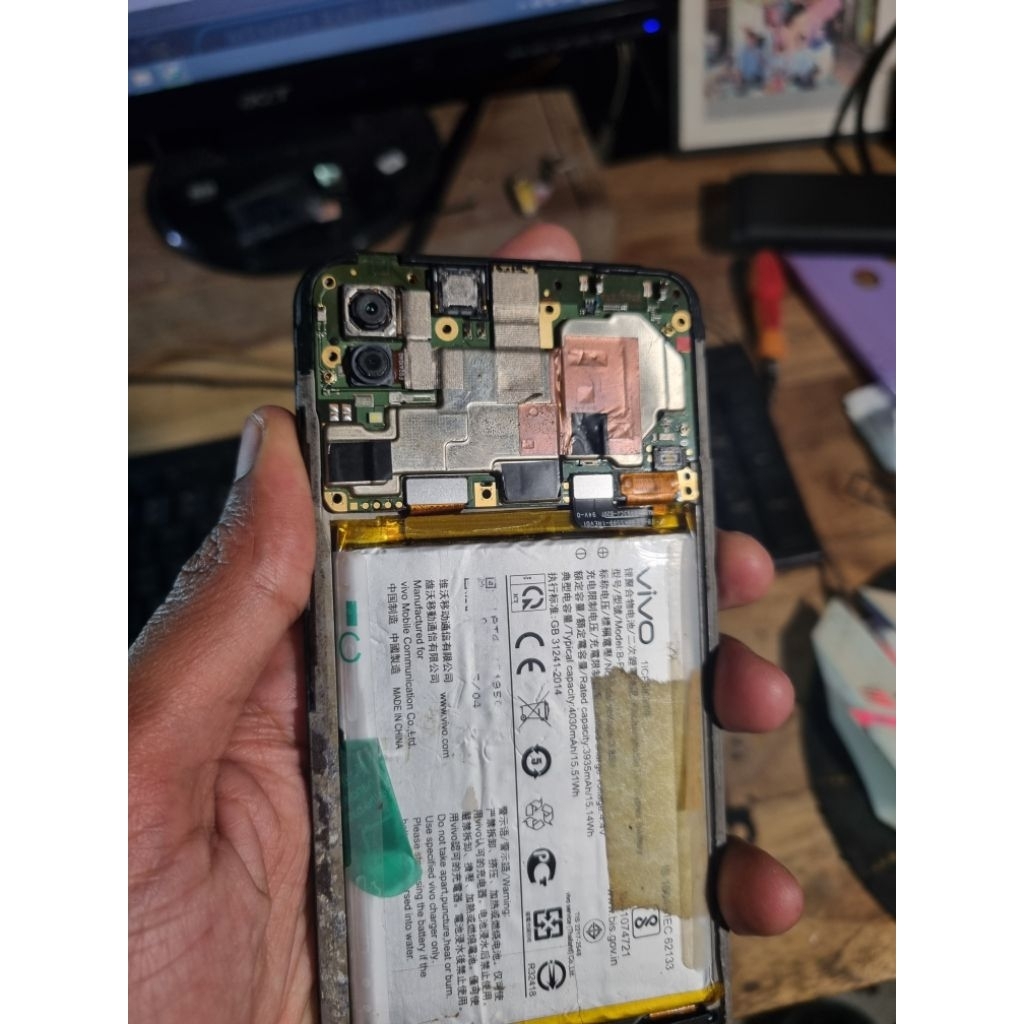 vivo y91/y93/y95 minus stuck logo lcd mati