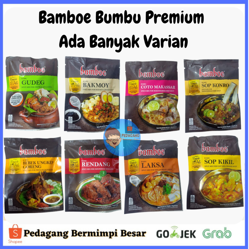 Bamboe Premium  Bumbu Masak Instan/ Bumbu Masak Bamboe all Varian/ Bamboe Bumbu Racik/ Bamboe Bumbu 