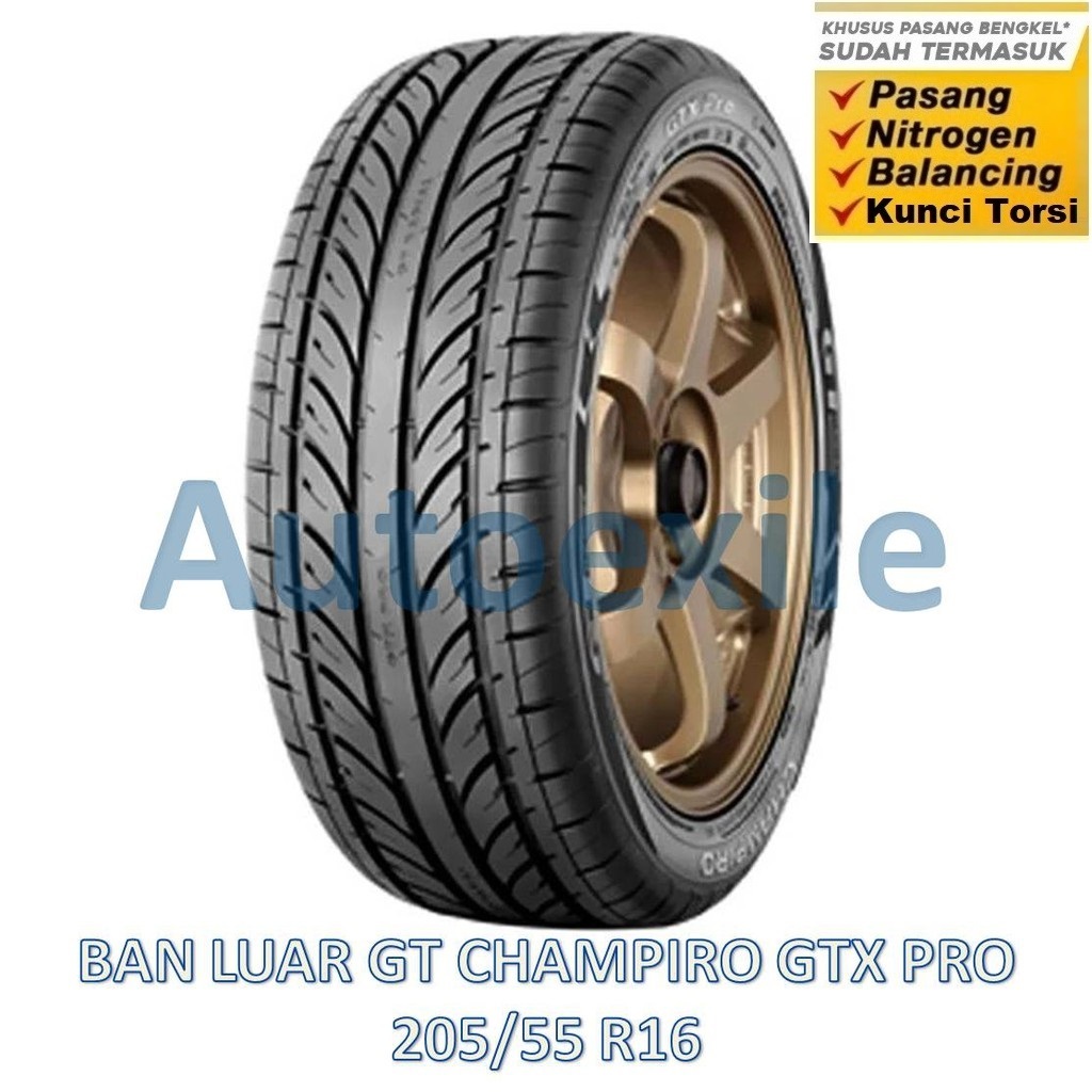 Ban Luar GT 205/55 R16 Champiro GTX PRO Tubeless On Road Driving Radial Tire 205/55R16 Ring 16 Bisa 