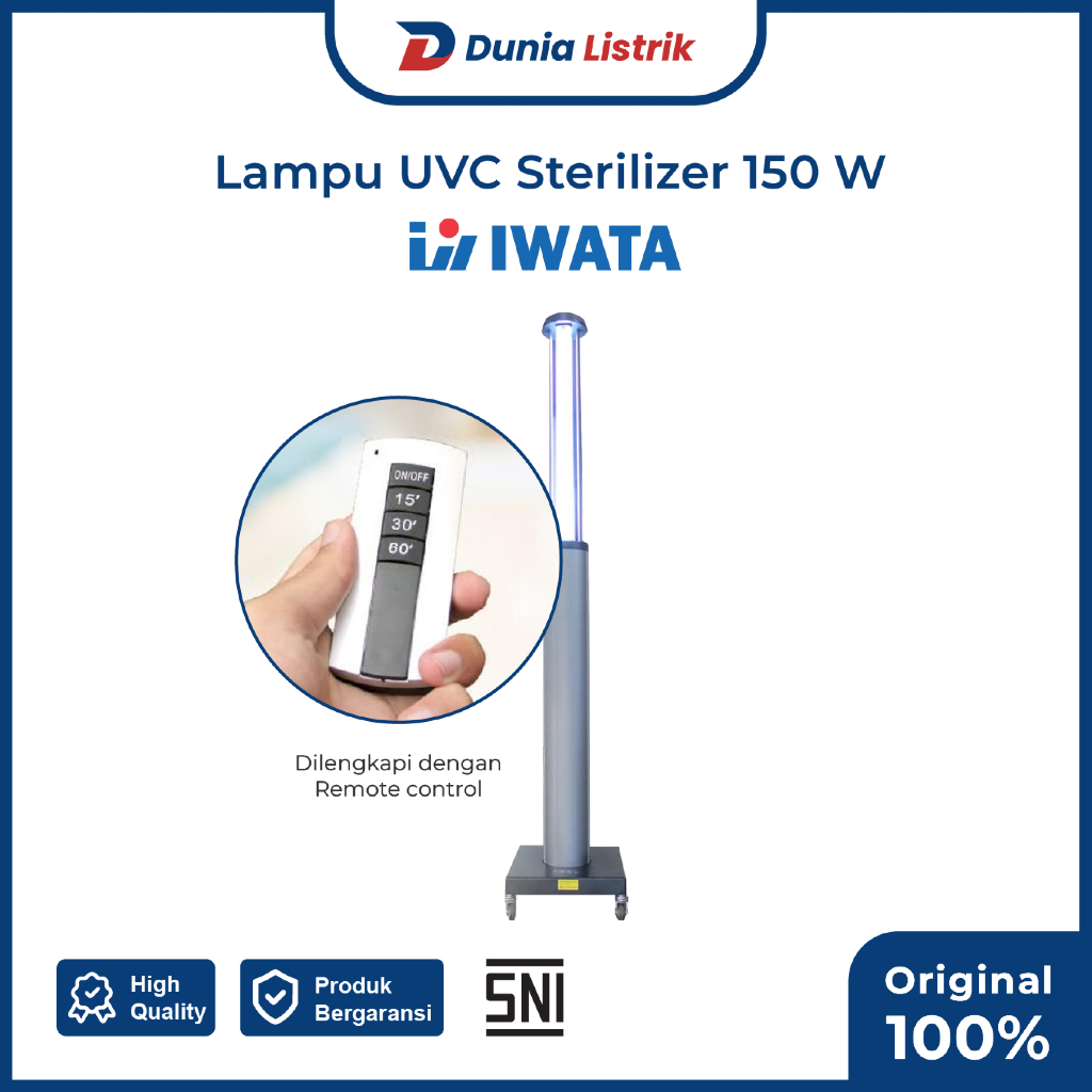 Lampu UVC Sterilizer 150W | Sterilizer Ruangan - Iwata