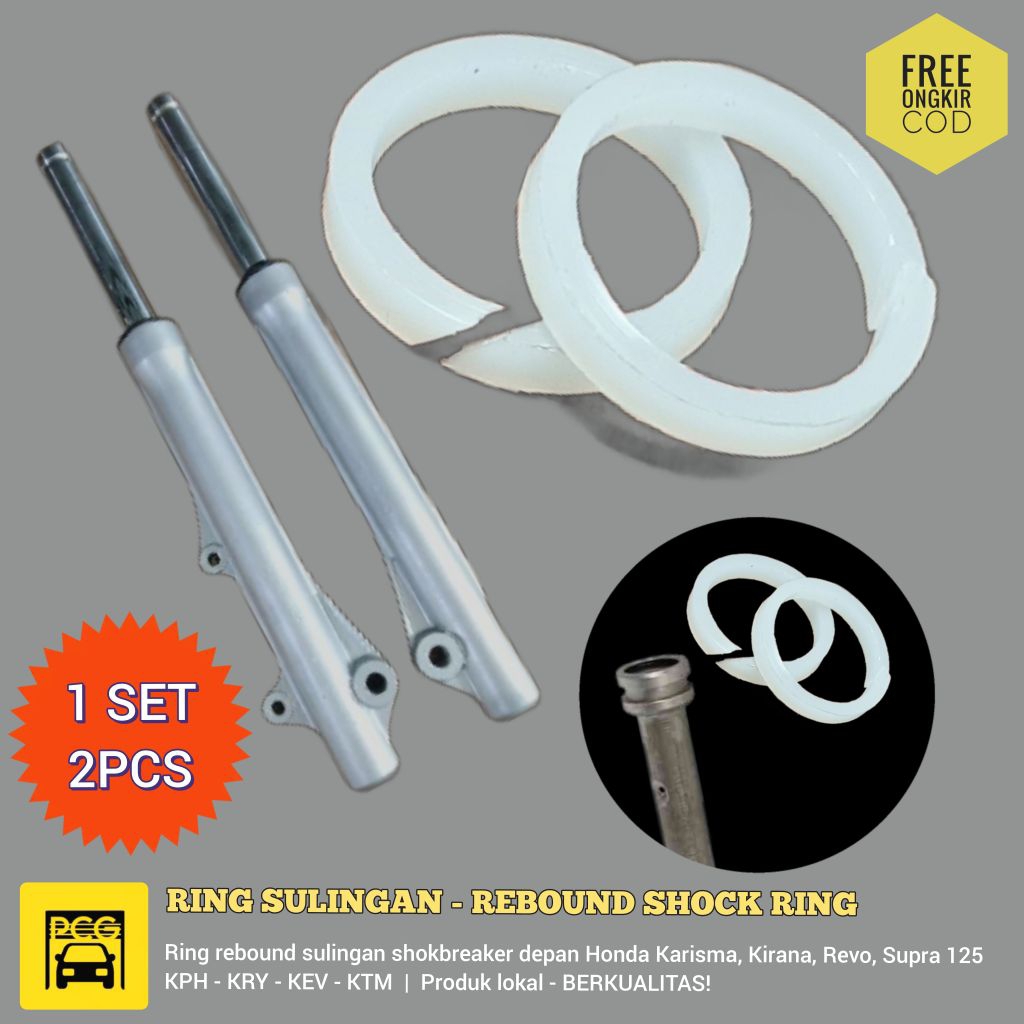 1SET(2PCS)SIL SULING SHOCK DEPAN - REBOUND SEAL SHOCKBREAKER - RING RIBON SULINGAN | KARISMA/KIRANA/