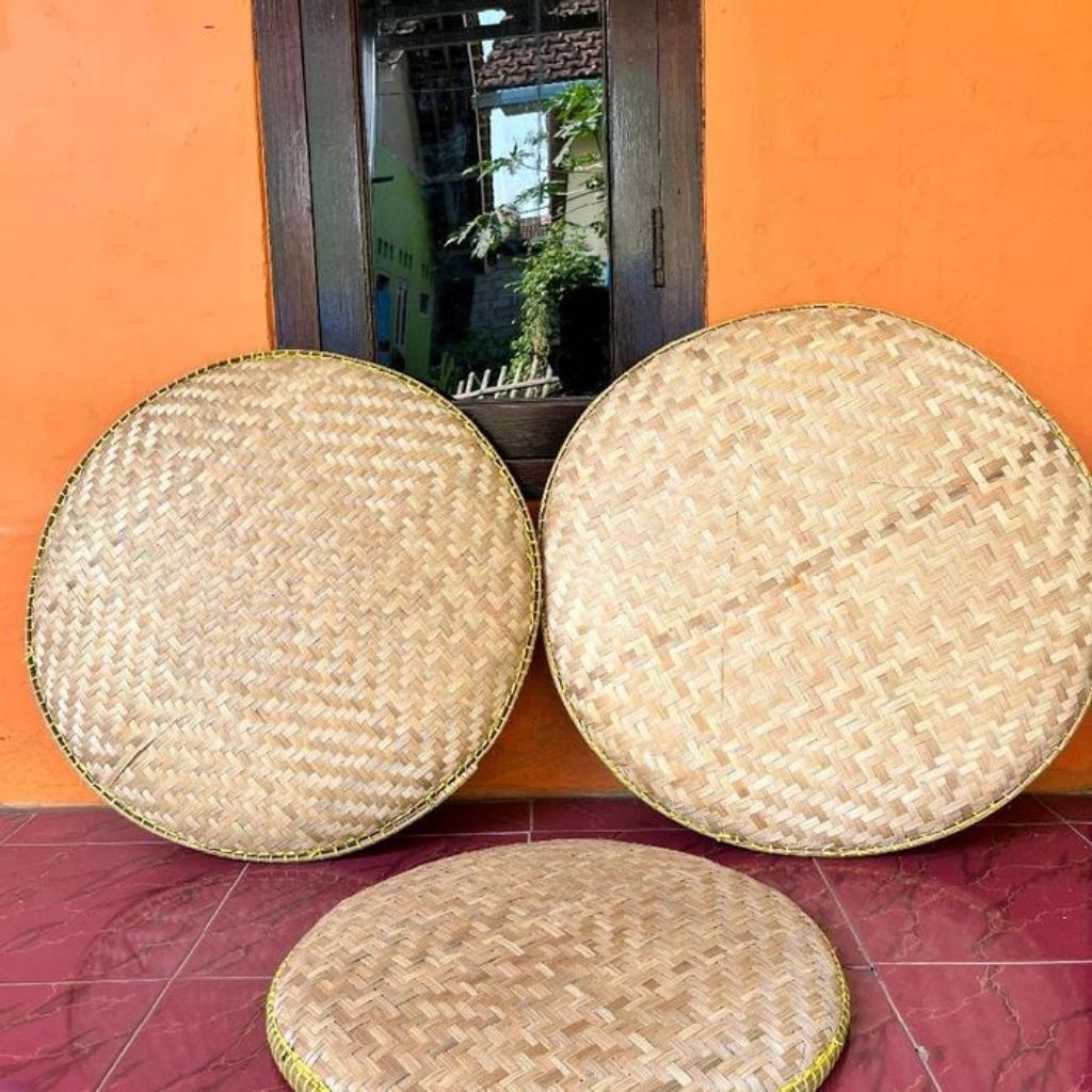 tampah anyaman bambu bulat 60cm / nyiru bambu murah