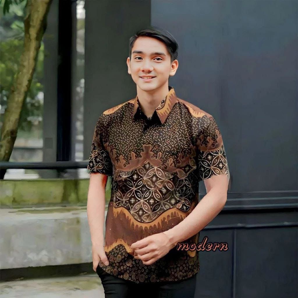 Kemeja Batik Pria Modern Katun Adem Butik Mba Desi